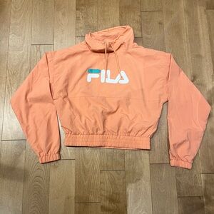 FILA peach nylon drawstring top